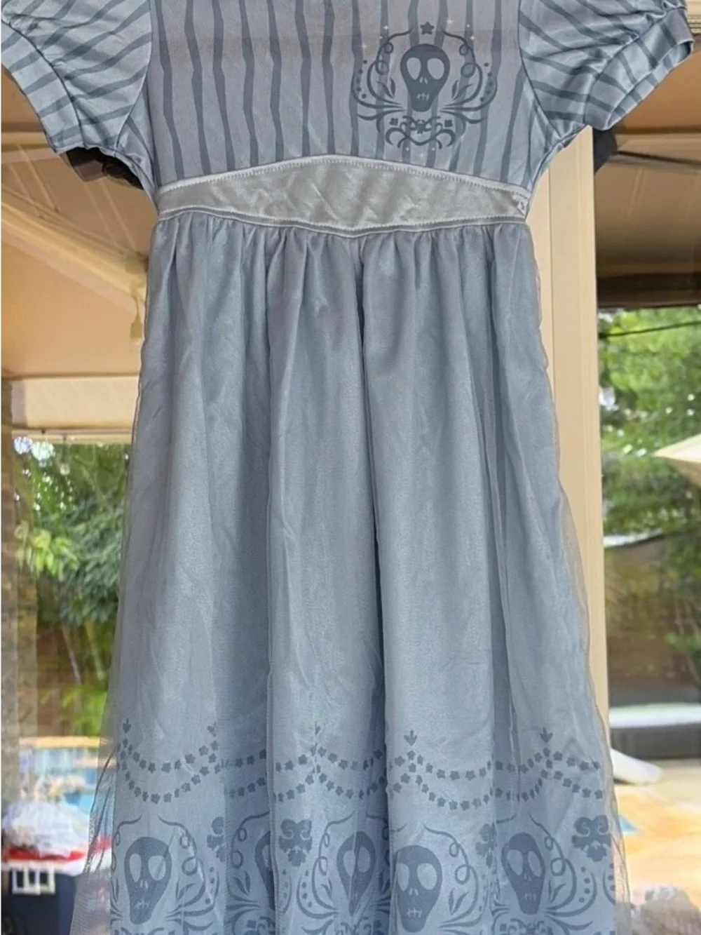 Light Blue Girls' Dress with Skull Motif - Kids Dresses choose your size